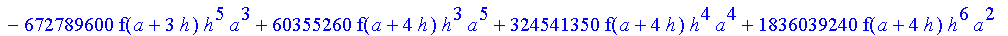 1/3628800*1/h^10*(f(b)-10*f(a+9*h)+45*f(a+8*h)+210*f(a+6*h)+210*f(a+4*h)+45*f(a+2*h)+f(a)-120*f(a+7*h)-252*f(a+5*h)-120*f(a+3*h)-10*f(a+h))*x^10+1/3628800*1/h^10*(-2385*f(a+2*h)*h+460*f(a+9*h)*h-45*f(b...