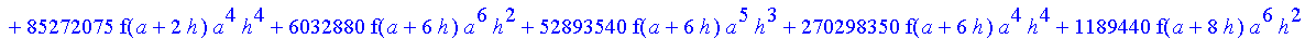 1/3628800*1/h^10*(f(b)-10*f(a+9*h)+45*f(a+8*h)+210*f(a+6*h)+210*f(a+4*h)+45*f(a+2*h)+f(a)-120*f(a+7*h)-252*f(a+5*h)-120*f(a+3*h)-10*f(a+h))*x^10+1/3628800*1/h^10*(-2385*f(a+2*h)*h+460*f(a+9*h)*h-45*f(b...