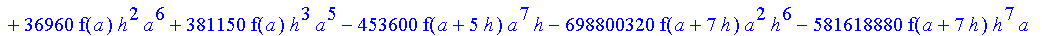 1/3628800*1/h^10*(f(b)-10*f(a+9*h)+45*f(a+8*h)+210*f(a+6*h)+210*f(a+4*h)+45*f(a+2*h)+f(a)-120*f(a+7*h)-252*f(a+5*h)-120*f(a+3*h)-10*f(a+h))*x^10+1/3628800*1/h^10*(-2385*f(a+2*h)*h+460*f(a+9*h)*h-45*f(b...