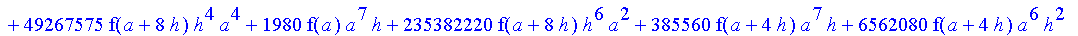 1/3628800*1/h^10*(f(b)-10*f(a+9*h)+45*f(a+8*h)+210*f(a+6*h)+210*f(a+4*h)+45*f(a+2*h)+f(a)-120*f(a+7*h)-252*f(a+5*h)-120*f(a+3*h)-10*f(a+h))*x^10+1/3628800*1/h^10*(-2385*f(a+2*h)*h+460*f(a+9*h)*h-45*f(b...