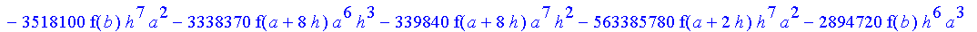 1/3628800*1/h^10*(f(b)-10*f(a+9*h)+45*f(a+8*h)+210*f(a+6*h)+210*f(a+4*h)+45*f(a+2*h)+f(a)-120*f(a+7*h)-252*f(a+5*h)-120*f(a+3*h)-10*f(a+h))*x^10+1/3628800*1/h^10*(-2385*f(a+2*h)*h+460*f(a+9*h)*h-45*f(b...