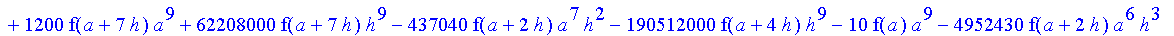 1/3628800*1/h^10*(f(b)-10*f(a+9*h)+45*f(a+8*h)+210*f(a+6*h)+210*f(a+4*h)+45*f(a+2*h)+f(a)-120*f(a+7*h)-252*f(a+5*h)-120*f(a+3*h)-10*f(a+h))*x^10+1/3628800*1/h^10*(-2385*f(a+2*h)*h+460*f(a+9*h)*h-45*f(b...
