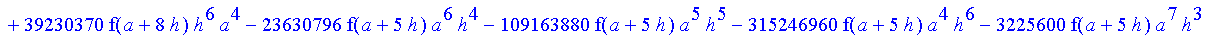 1/3628800*1/h^10*(f(b)-10*f(a+9*h)+45*f(a+8*h)+210*f(a+6*h)+210*f(a+4*h)+45*f(a+2*h)+f(a)-120*f(a+7*h)-252*f(a+5*h)-120*f(a+3*h)-10*f(a+h))*x^10+1/3628800*1/h^10*(-2385*f(a+2*h)*h+460*f(a+9*h)*h-45*f(b...