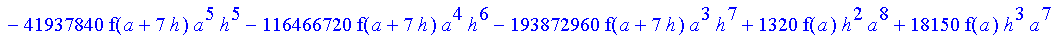 1/3628800*1/h^10*(f(b)-10*f(a+9*h)+45*f(a+8*h)+210*f(a+6*h)+210*f(a+4*h)+45*f(a+2*h)+f(a)-120*f(a+7*h)-252*f(a+5*h)-120*f(a+3*h)-10*f(a+h))*x^10+1/3628800*1/h^10*(-2385*f(a+2*h)*h+460*f(a+9*h)*h-45*f(b...
