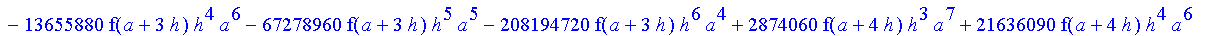 1/3628800*1/h^10*(f(b)-10*f(a+9*h)+45*f(a+8*h)+210*f(a+6*h)+210*f(a+4*h)+45*f(a+2*h)+f(a)-120*f(a+7*h)-252*f(a+5*h)-120*f(a+3*h)-10*f(a+h))*x^10+1/3628800*1/h^10*(-2385*f(a+2*h)*h+460*f(a+9*h)*h-45*f(b...