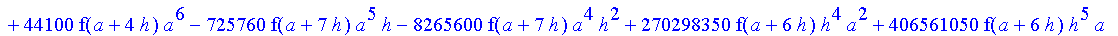 1/39916800*1/h^10*(f(b)-10*f(a+9*h)+45*f(a+8*h)+210*f(a+6*h)+210*f(a+4*h)+45*f(a+2*h)+f(a)-120*f(a+7*h)-252*f(a+5*h)-120*f(a+3*h)-10*f(a+h))*((a+10*h)^11-a^11)+1/36288000*1/h^10*(-2385*f(a+2*h)*h+460*f...