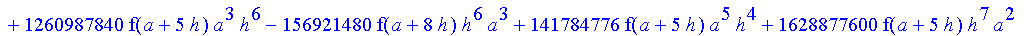1/39916800*1/h^10*(f(b)-10*f(a+9*h)+45*f(a+8*h)+210*f(a+6*h)+210*f(a+4*h)+45*f(a+2*h)+f(a)-120*f(a+7*h)-252*f(a+5*h)-120*f(a+3*h)-10*f(a+h))*((a+10*h)^11-a^11)+1/36288000*1/h^10*(-2385*f(a+2*h)*h+460*f...