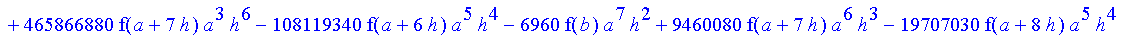 1/39916800*1/h^10*(f(b)-10*f(a+9*h)+45*f(a+8*h)+210*f(a+6*h)+210*f(a+4*h)+45*f(a+2*h)+f(a)-120*f(a+7*h)-252*f(a+5*h)-120*f(a+3*h)-10*f(a+h))*((a+10*h)^11-a^11)+1/36288000*1/h^10*(-2385*f(a+2*h)*h+460*f...