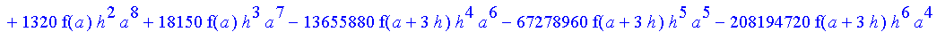 1/39916800*1/h^10*(f(b)-10*f(a+9*h)+45*f(a+8*h)+210*f(a+6*h)+210*f(a+4*h)+45*f(a+2*h)+f(a)-120*f(a+7*h)-252*f(a+5*h)-120*f(a+3*h)-10*f(a+h))*((a+10*h)^11-a^11)+1/36288000*1/h^10*(-2385*f(a+2*h)*h+460*f...
