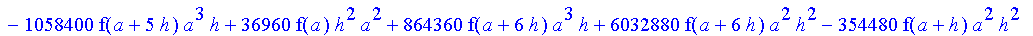 1/3628800*1/h^10*(f(b)-10*f(a+9*h)+45*f(a+8*h)+210*f(a+6*h)+210*f(a+4*h)+45*f(a+2*h)+f(a)-120*f(a+7*h)-252*f(a+5*h)-120*f(a+3*h)-10*f(a+h))*x^10+1/3628800*1/h^10*(-2385*f(a+2*h)*h+460*f(a+9*h)*h-45*f(b...