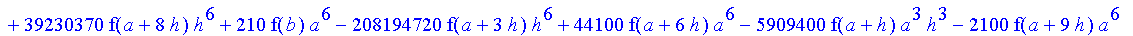 1/3628800*1/h^10*(f(b)-10*f(a+9*h)+45*f(a+8*h)+210*f(a+6*h)+210*f(a+4*h)+45*f(a+2*h)+f(a)-120*f(a+7*h)-252*f(a+5*h)-120*f(a+3*h)-10*f(a+h))*x^10+1/3628800*1/h^10*(-2385*f(a+2*h)*h+460*f(a+9*h)*h-45*f(b...