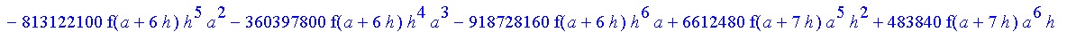 1/3628800*1/h^10*(f(b)-10*f(a+9*h)+45*f(a+8*h)+210*f(a+6*h)+210*f(a+4*h)+45*f(a+2*h)+f(a)-120*f(a+7*h)-252*f(a+5*h)-120*f(a+3*h)-10*f(a+h))*x^10+1/3628800*1/h^10*(-2385*f(a+2*h)*h+460*f(a+9*h)*h-45*f(b...