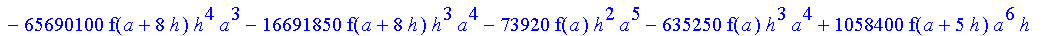1/3628800*1/h^10*(f(b)-10*f(a+9*h)+45*f(a+8*h)+210*f(a+6*h)+210*f(a+4*h)+45*f(a+2*h)+f(a)-120*f(a+7*h)-252*f(a+5*h)-120*f(a+3*h)-10*f(a+h))*x^10+1/3628800*1/h^10*(-2385*f(a+2*h)*h+460*f(a+9*h)*h-45*f(b...